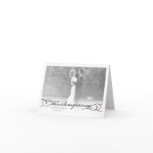 Muchas Gracias Chic Script Foto Hochzeit Vielen Da