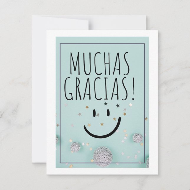 MUCHAS GRACIAS FEIERTAGSKARTE (Vorderseite)