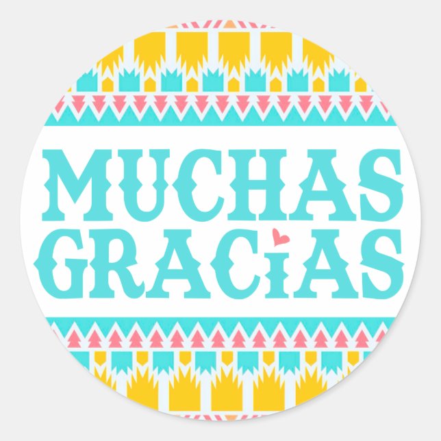 Muchas Gracias - Fiesta Danke Sticker (Vorderseite)
