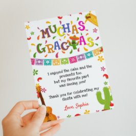 Muchas Gracias Mexican Birthday Danke-Karte Einladung