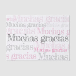 Muchas gracias/Spanisch dankt Ihnen Seidenpapier