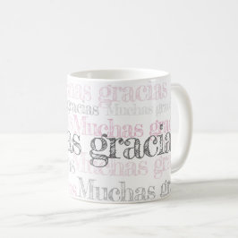 Muchas gracias/Spanisch dankt Ihnen zu höhlen Kaffeetasse
