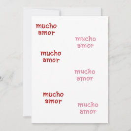 MUCHO AMOR HINWEISKARTE