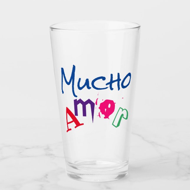 Mucho amor vaso glas (Vorderseite)