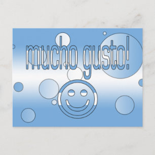 Mucho Gusto! Argentinien Flaggenfarben Pop Art Postkarte