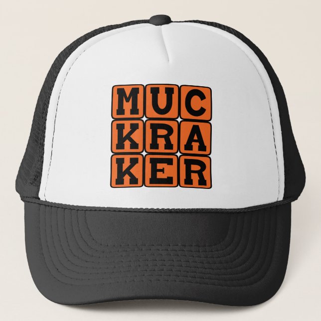 Muckraker, reformorientierter Journalist Truckerkappe (Vorderseite)
