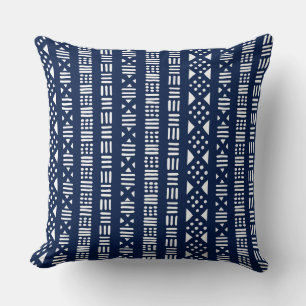 Mud Cloth Style 01 - Indigo Style Kissen
