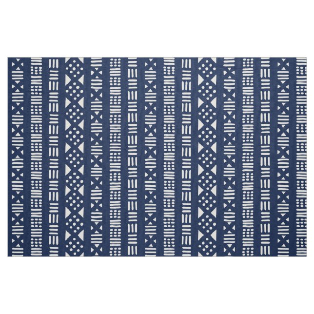 Mud Cloth Style Pattern 01 - Indigo Style Stoff (Fat Quarter (45,7 x 55,9 cm))