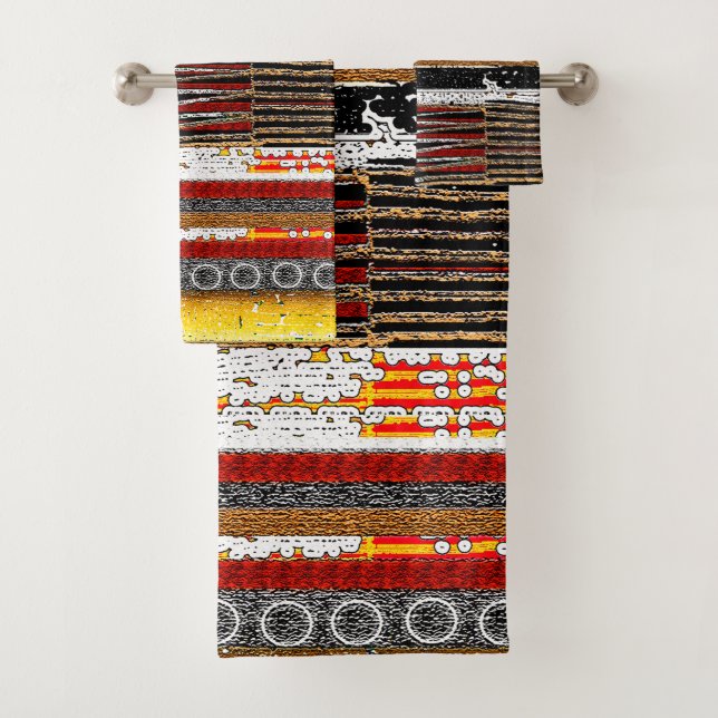 Mud Cloud Print Badhandtuch Set (Insitu)