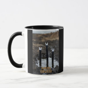 Mud Diver schwarze Kombitasse 2-seitig Tasse