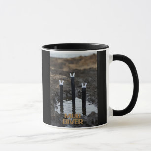 Mud Diver schwarze linke Hand Combo-Tasse Tasse