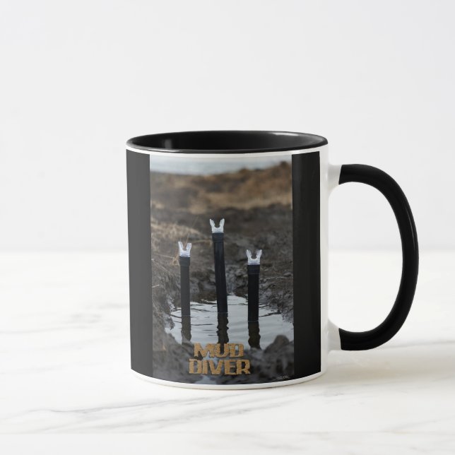 Mud Diver schwarze linke Hand Combo-Tasse Tasse (Rechts)