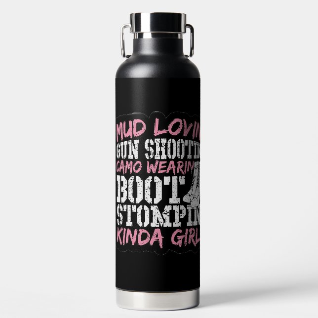 Mud Lovin' Girl Trinkflasche (Vorderseite)