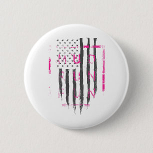 Mud Run Spaß Usa Flagge Pink Mudder Trail Running Button