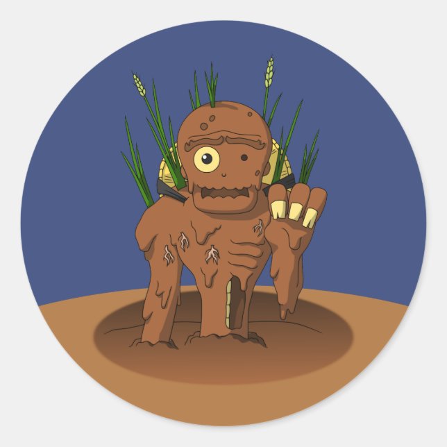 Mud Zombie Yokai Dorotabo Runder Aufkleber (Vorderseite)