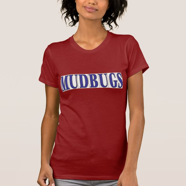 MUDBUGS in blauen Tiles T-Shirt (Vorderseite)