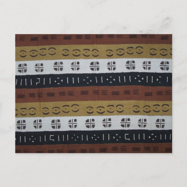 Mudcloth Number 1 Postkarte (Vorderseite)