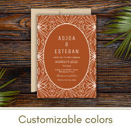 Mudcloth Tribal Muster Boho Wedding Einladung