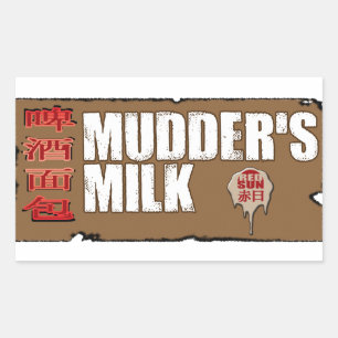 Mudders Milch-Aufkleber Rechteckiger Aufkleber