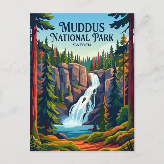 Muddus-Nationalpark Schweden Postkarte (Vorderseite)