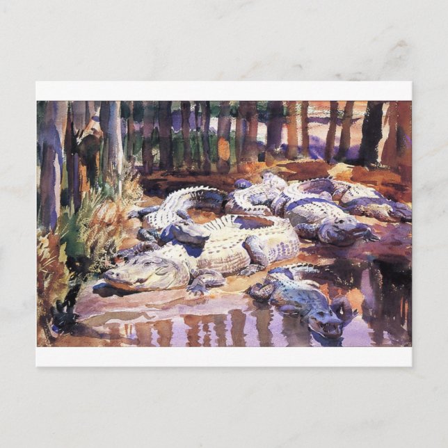 Muddy Alligators von John Singer Sargent Postkarte (Vorderseite)