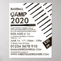 Muddy Baseball Bat, Baseball Camp-Werbung