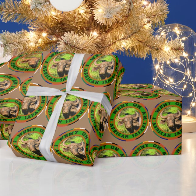 Muddy Buffalo African Safari Wrapping Paper Geschenkpapier (Feiertage)
