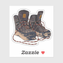 Muddy Hiking Boots Graphic Outdoor Adventure