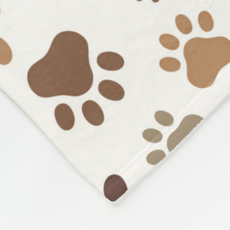 Muddy Paw Prints Fleece Blanket