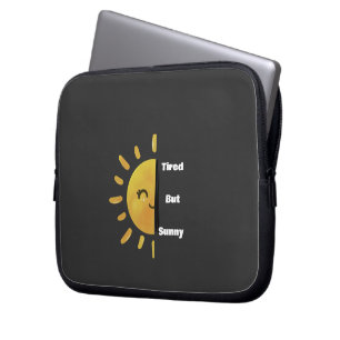 Müde aber Sonnenschein ☀️ Lustiger Sommer-Burnou Laptopschutzhülle