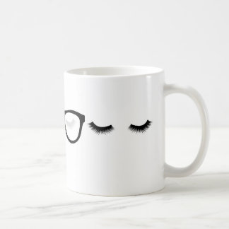 Müde Augen Kaffeetasse