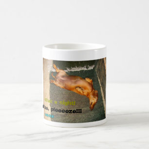 Müde Dackel Kaffeetasse