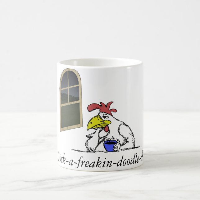 Müde Huhn-Kaffee-Tasse Kaffeetasse (Mittel)