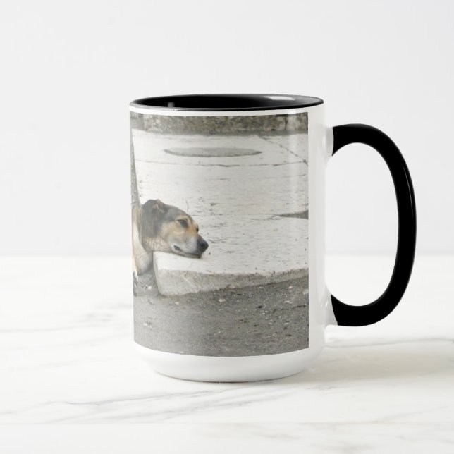 Müde Hunde Tasse - wählen Sie Stil & Farbe (Rechts)