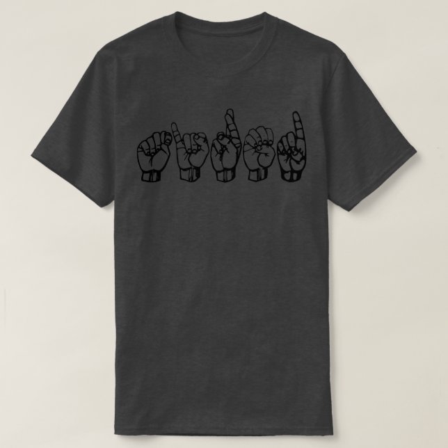 Müde in ASL T-Shirt (Design vorne)