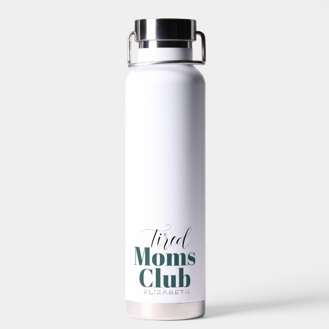 Müde Moms Club Wasserflasche Trinkflasche (Rückseite)