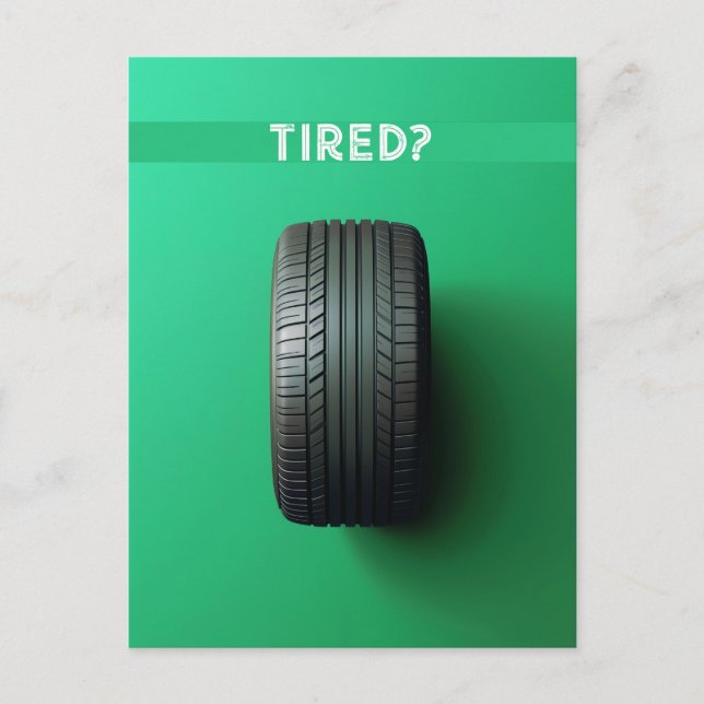 müde postkarte (Vorderseite)