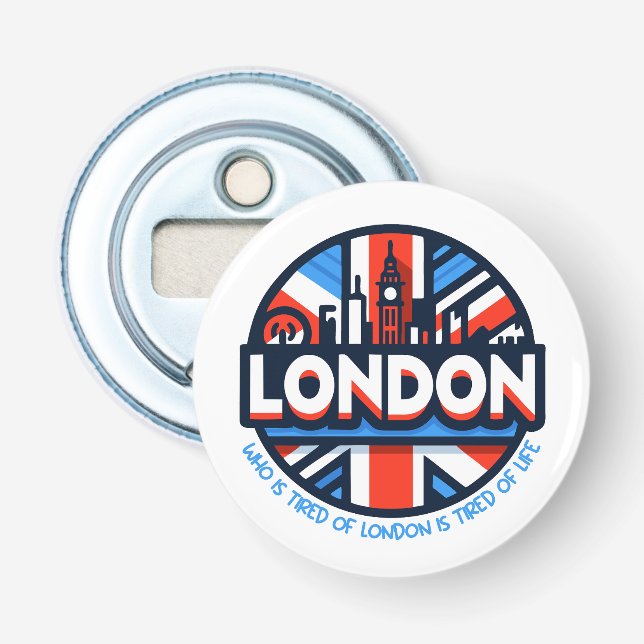 müde von London Flaschenöffner (Vorderseite)