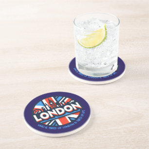 müde von London Getränkeuntersetzer
