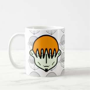 Müder grünlicher Typ mit Ziegenbart v2 Kaffeetasse