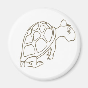 Müder und schläfriger Cartoon-Schildkröte-Magne Magnet