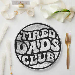 Müder Väter Club Lustig Pappteller