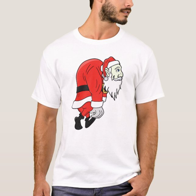 Müder Weihnachtsmann T-Shirt (Vorderseite)