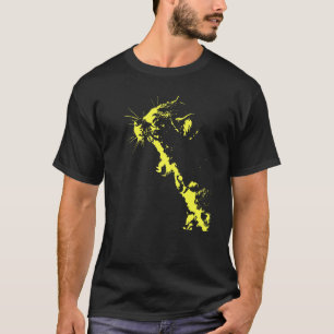 Müdes Kätzchen Süßes Gähnen Pop Katze T-Shirt
