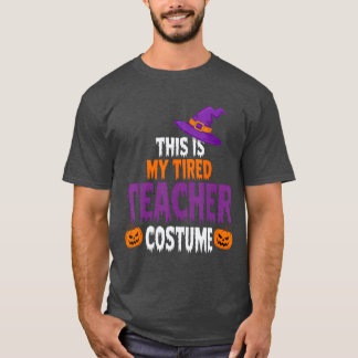 Müdes Lehrer Kostüm für Halloween Lustige Lehrer T-Shirt