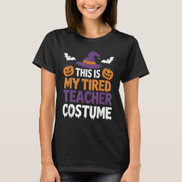 Müdes Lehrer Kostüm Lustig für Humor Halloween T-Shirt