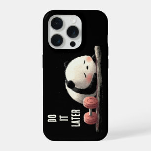 Müdes Panda Fitnessstudio – Lustige Workout Kunst iPhone 15 Pro Hülle