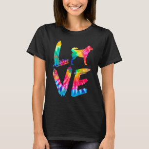 Mudi Gefärbte Krawatte Liebe Dog Mama Vater T-Shirt