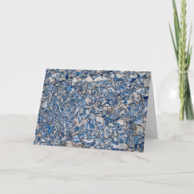 Mudlark Broken Blue China Faltkarte Karte (Vorderseite)