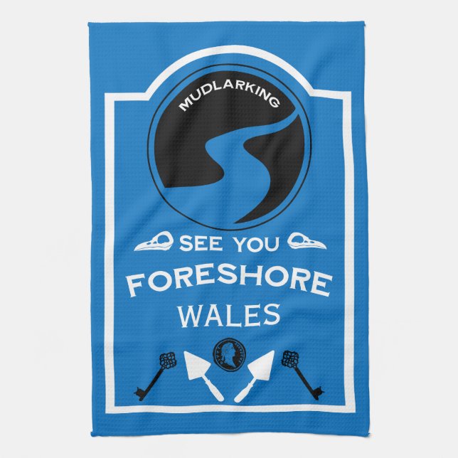 Mudlarking Hobby-Geschenk Geschirrtuch (Vertikal)